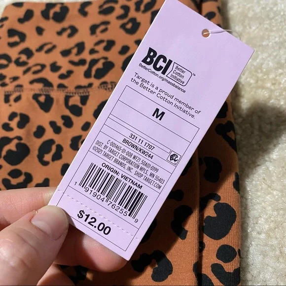 NWT Wild Fable Leopard Print Leggings M - Picture 2 of 4